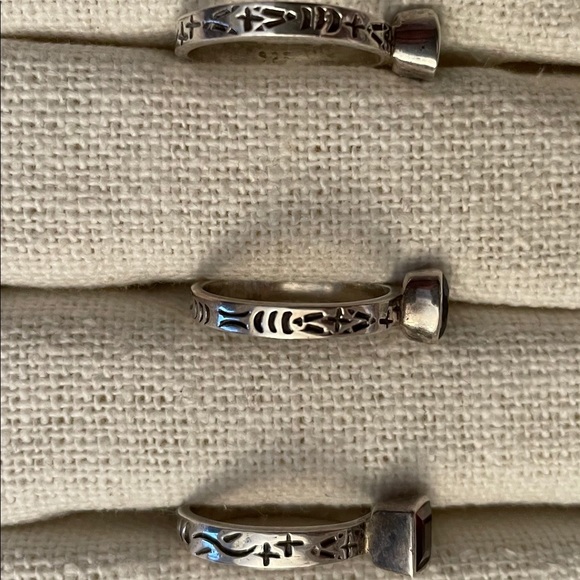 Silpada 3 ring stack gemstone set - Picture 6 of 6